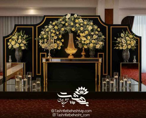 گل آرایی میز ترحیم لوکس در تالار