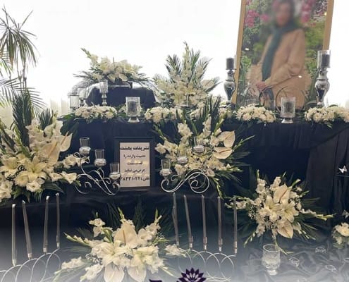 تزیین میز ترحیم با شمع