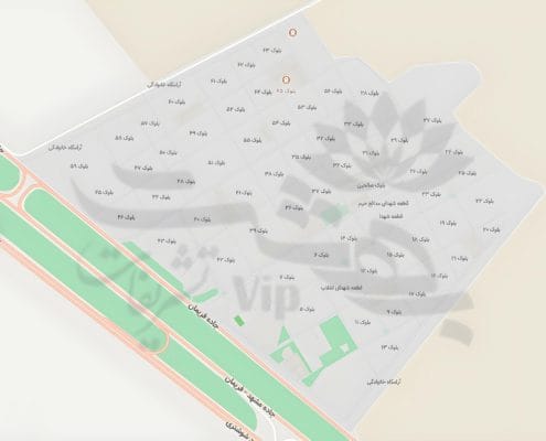 نقشه بهشت رضا مشهد