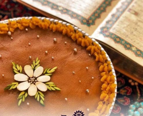 تزیین حلوا برای مراسم ختم ساده