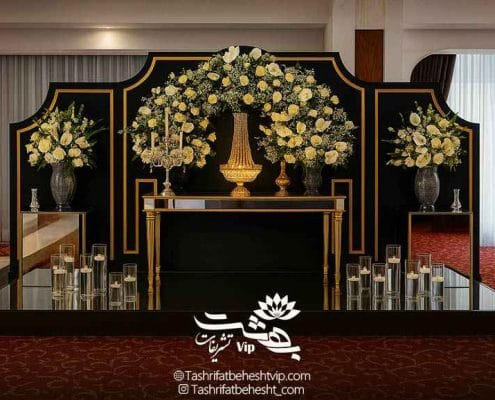 گل آرایی میز ترحیم لوکس در تالار